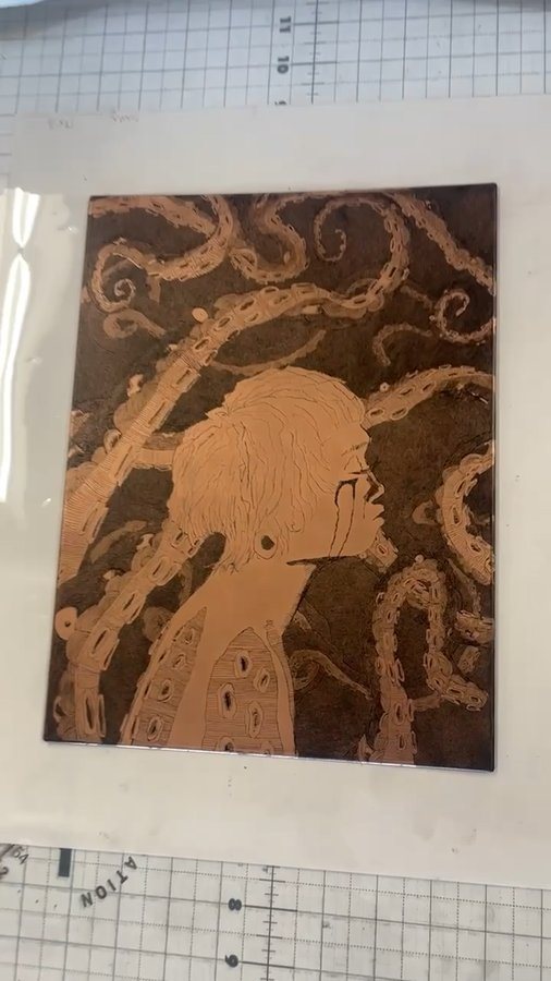 Video of the copperplate etching process